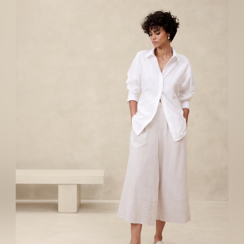 Banana Republic Factory Linen-Blend Crop Pants